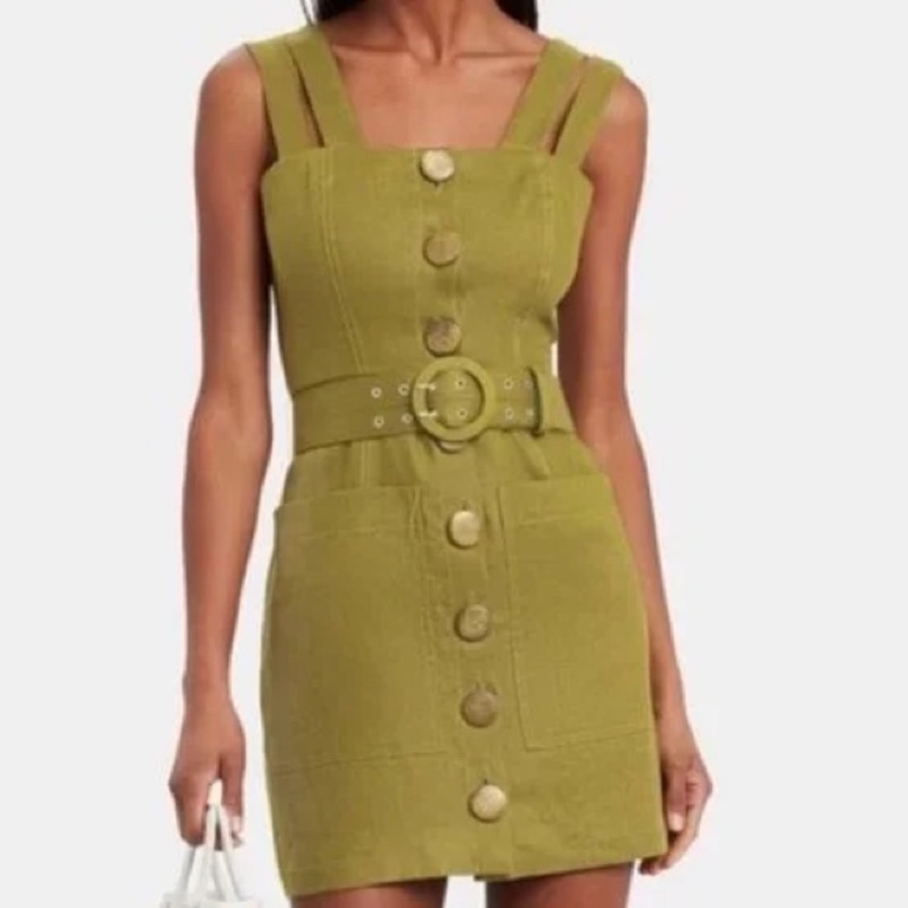 Nicholas Button Front Double Strap Sleeveless Dre… - image 1